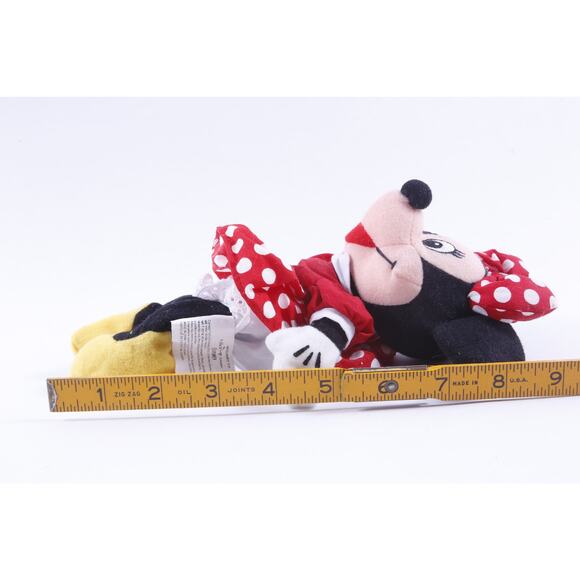 Disney, Beanie, Minnie Mouse in Red Dress, Plush, Soft, Toy, Doll, White Dots, - Picture 2 of 2